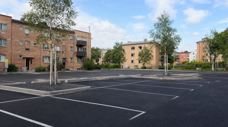 Asfaltering av parkering